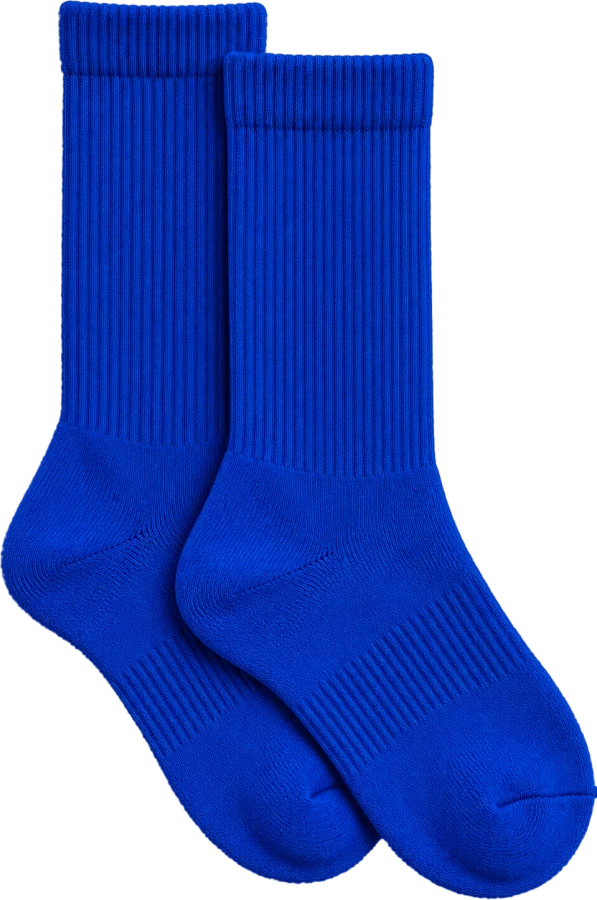 Socken blau, flach